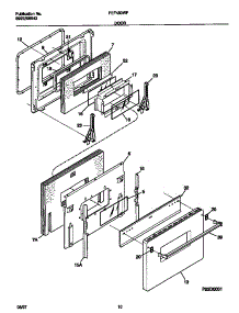 06 - Door parts for Frigidaire Range FEF450WFDA from AppliancePartsPros.com