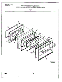 05 - Door parts for Frigidaire Range FEF389CFTG from AppliancePartsPros.com