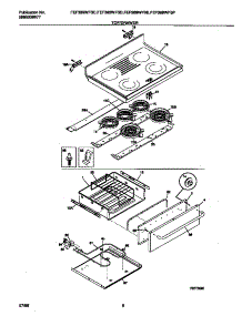 04 - Top / Drawer parts for Frigidaire Range FEF389WFSF from AppliancePartsPros.com
