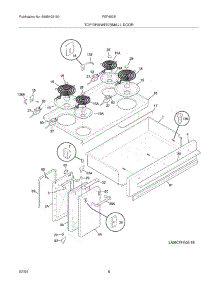 07 - Top / Drawer / Small Door parts for Frigidaire Range FEF450BWC from AppliancePartsPros.com