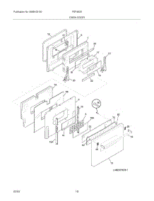 09 - Oven Door parts for Frigidaire Range FEF450BWC from AppliancePartsPros.com