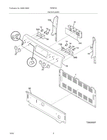 03 - Backguard parts for Frigidaire Range FEFB78DCA from AppliancePartsPros.com