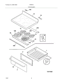 07 - Top / Drawer parts for Frigidaire Range FEFB78DCA from AppliancePartsPros.com