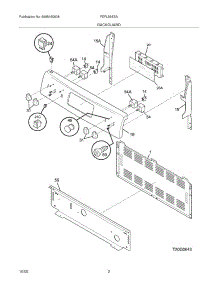 03 - Backguard parts for Frigidaire Range FEFL58ESA from AppliancePartsPros.com