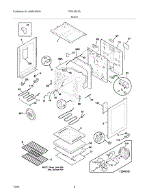 05 - Body parts for Frigidaire Range FEFL58ESA from AppliancePartsPros.com