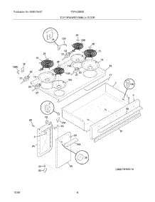 07 - Top / Drawer / Small Door parts for Frigidaire Range FEF402BWE from AppliancePartsPros.com