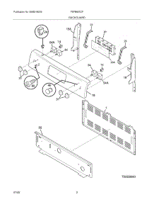 03 - Backguard parts for Frigidaire Range FEFB66ECF from AppliancePartsPros.com