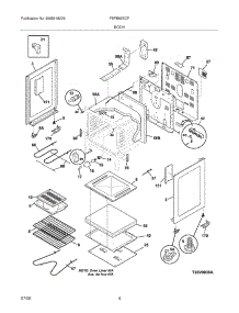 05 - Body parts for Frigidaire Range FEFB66ECF from AppliancePartsPros.com