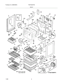 05 - Body parts for Frigidaire Range FGEF3056KFB from AppliancePartsPros.com