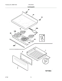 07 - Top / Drawer parts for Frigidaire Range FEFL63HSE from AppliancePartsPros.com