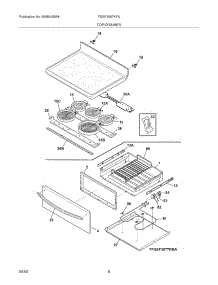 07 - Top / Drawer parts for Frigidaire Range FGEF3057KFA from AppliancePartsPros.com