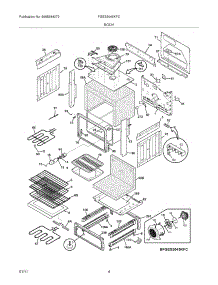 05 - Body parts for Frigidaire Range FGES3045KFC from AppliancePartsPros.com