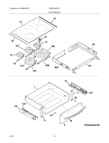 07 - Top / Drawer parts for Frigidaire Range FGES3045KFC from AppliancePartsPros.com