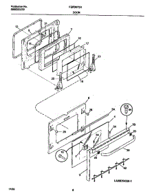 05 - Door parts for Frigidaire Range FEFD67CHSE from AppliancePartsPros.com
