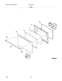 11 - Door parts for Frigidaire Range FGF303CWB from AppliancePartsPros.com