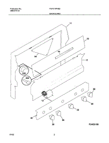 03 - Backguard parts for Frigidaire Range FGF311PHSD from AppliancePartsPros.com