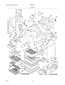 05 - Body parts for Frigidaire Range FGEF3077KBC from AppliancePartsPros.com