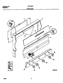02 - Backguard parts for Frigidaire Range FGF316WGTA from AppliancePartsPros.com