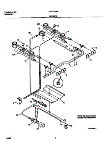 03 - Burner parts for Frigidaire Range FGF316WGTA from AppliancePartsPros.com