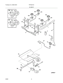 05 - Burner parts for Frigidaire Range FGF326ASH from AppliancePartsPros.com