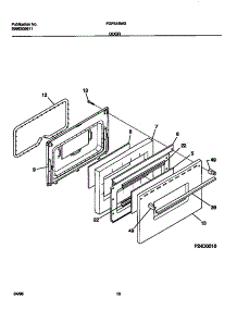 06 - Door parts for Frigidaire Range FGF316WGTA from AppliancePartsPros.com