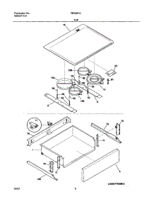 07 - Top / Drawer parts for Frigidaire Range FES367ASD from AppliancePartsPros.com