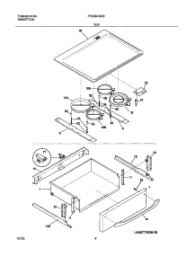 07 - Top / Drawer parts for Frigidaire Range FES367BCB from AppliancePartsPros.com