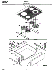 04 - Top / Drawer parts for Frigidaire Range FES367CCB1 from AppliancePartsPros.com