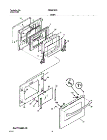 09 - Door parts for Frigidaire Range FES367BCB from AppliancePartsPros.com