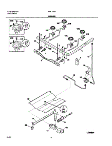 05 - Burner parts for Frigidaire Range FGF326ASD from AppliancePartsPros.com
