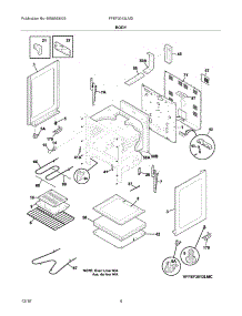 05 - Body parts for Frigidaire Range FFEF3013LMD from AppliancePartsPros.com