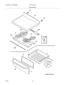 07 - Top / Drawer parts for Frigidaire Range FFEF3012LSA from AppliancePartsPros.com