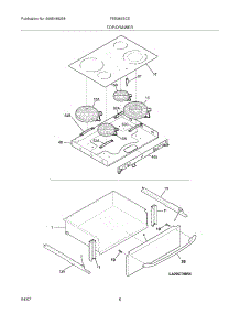 07 - Top / Drawer parts for Frigidaire Range FES365ECE from AppliancePartsPros.com