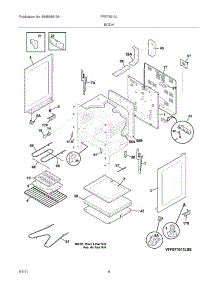 05 - Body parts for Frigidaire Range FFEF3013LBE from AppliancePartsPros.com