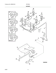05 - Burner parts for Frigidaire Range FGF326KSA from AppliancePartsPros.com
