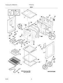 05 - Body parts for Frigidaire Range FFEF3015LWA from AppliancePartsPros.com