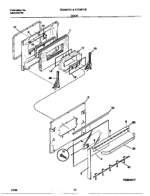 06 - Door parts for Frigidaire Range FES387CESA from AppliancePartsPros.com