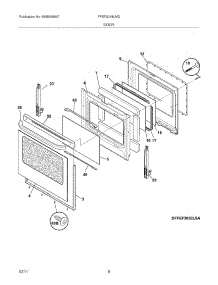 09 - Door parts for Frigidaire Range FFEF3018LMD from AppliancePartsPros.com