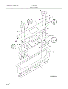03 - Backguard parts for Frigidaire Range FFES3005LBA from AppliancePartsPros.com