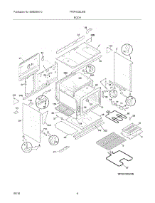 05 - Body parts for Frigidaire Range FFEF4005LWB from AppliancePartsPros.com