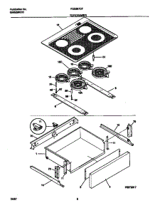 04 - Top / Drawer parts for Frigidaire Range FES387CFSA from AppliancePartsPros.com