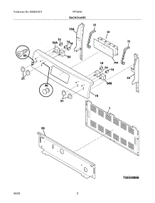 03 - Backguard parts for Frigidaire Range FFF384HCB from AppliancePartsPros.com