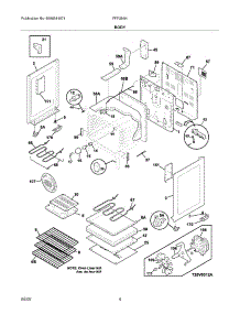05 - Body parts for Frigidaire Range FFF384HCB from AppliancePartsPros.com