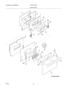 09 - Oven Door parts for Frigidaire Range FFEF4017LBB from AppliancePartsPros.com