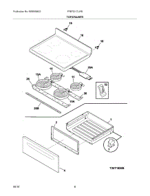 07 - Top / Drawer parts for Frigidaire Range FFEF3017LWB from AppliancePartsPros.com