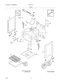 07 - Body parts for Frigidaire Range FFGF3013LBD from AppliancePartsPros.com