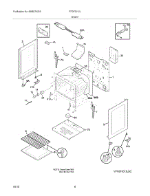 07 - Body parts for Frigidaire Range FFGF3013LWC from AppliancePartsPros.com