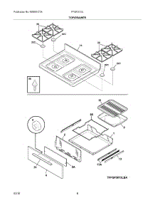 09 - Top / Drawer parts for Frigidaire Range FFGF3013LBA from AppliancePartsPros.com