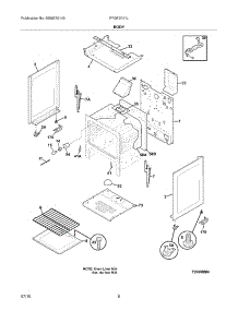 07 - Body parts for Frigidaire Range FFGF3011LBB from AppliancePartsPros.com