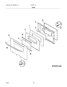 11 - Door parts for Frigidaire Range FFGF3011LBB from AppliancePartsPros.com